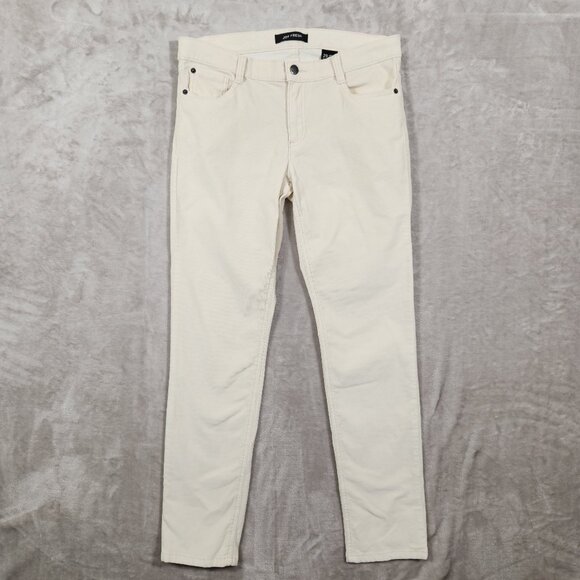 Joe Fresh Corduroy Stretchy Pants Off-white Slim Low rise Women's Size 29 (8) - Picture 1 of 11